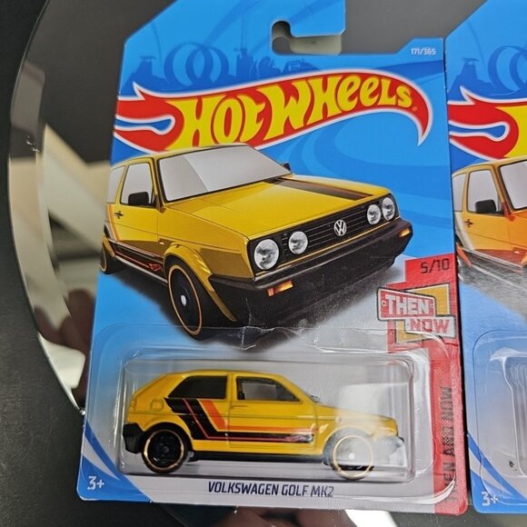 Volkswagen Golf MK2 Pair Hot Wheels Then Now And New Sealed #171 #95 - Picture 2 of 7
